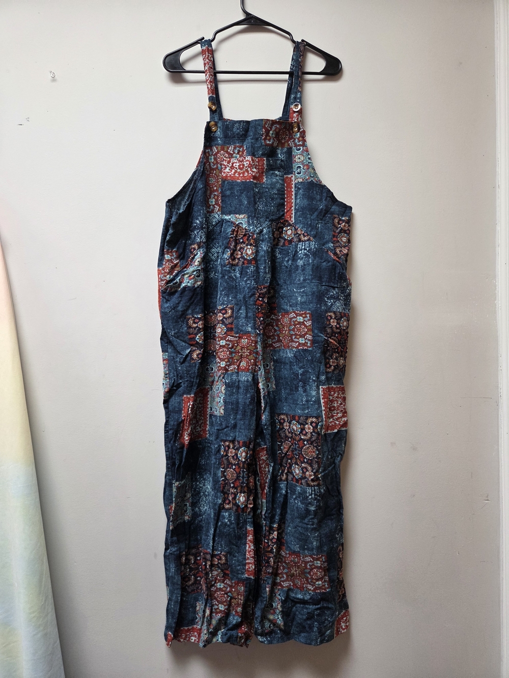 Women's Patchwork Denim-Blue Overalls Jumpsuit
